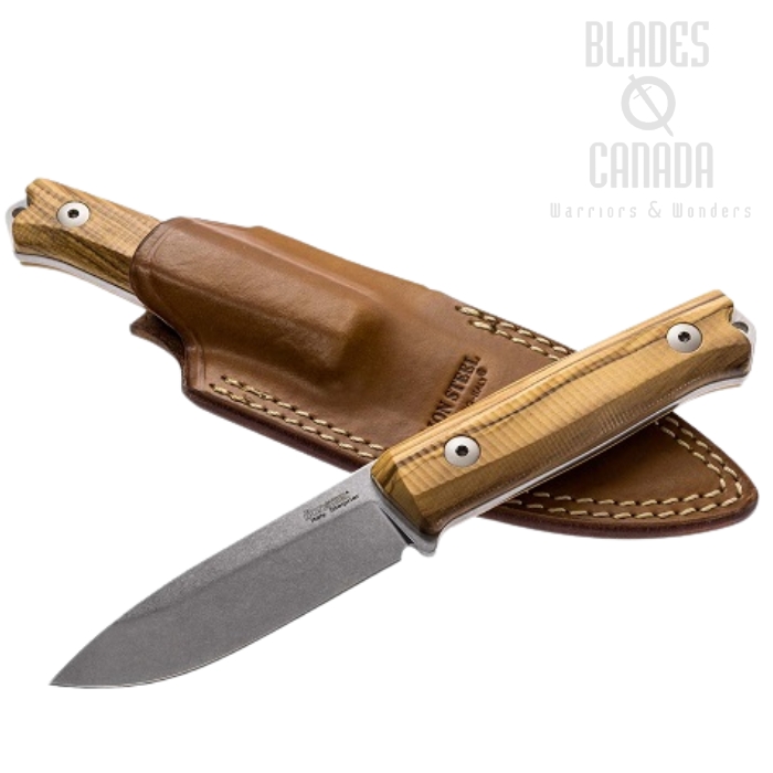 Lion Steel B40 UL Fixed Blade Knife, Sleipner, Olive Wood, Leather Sheath, B40 UL